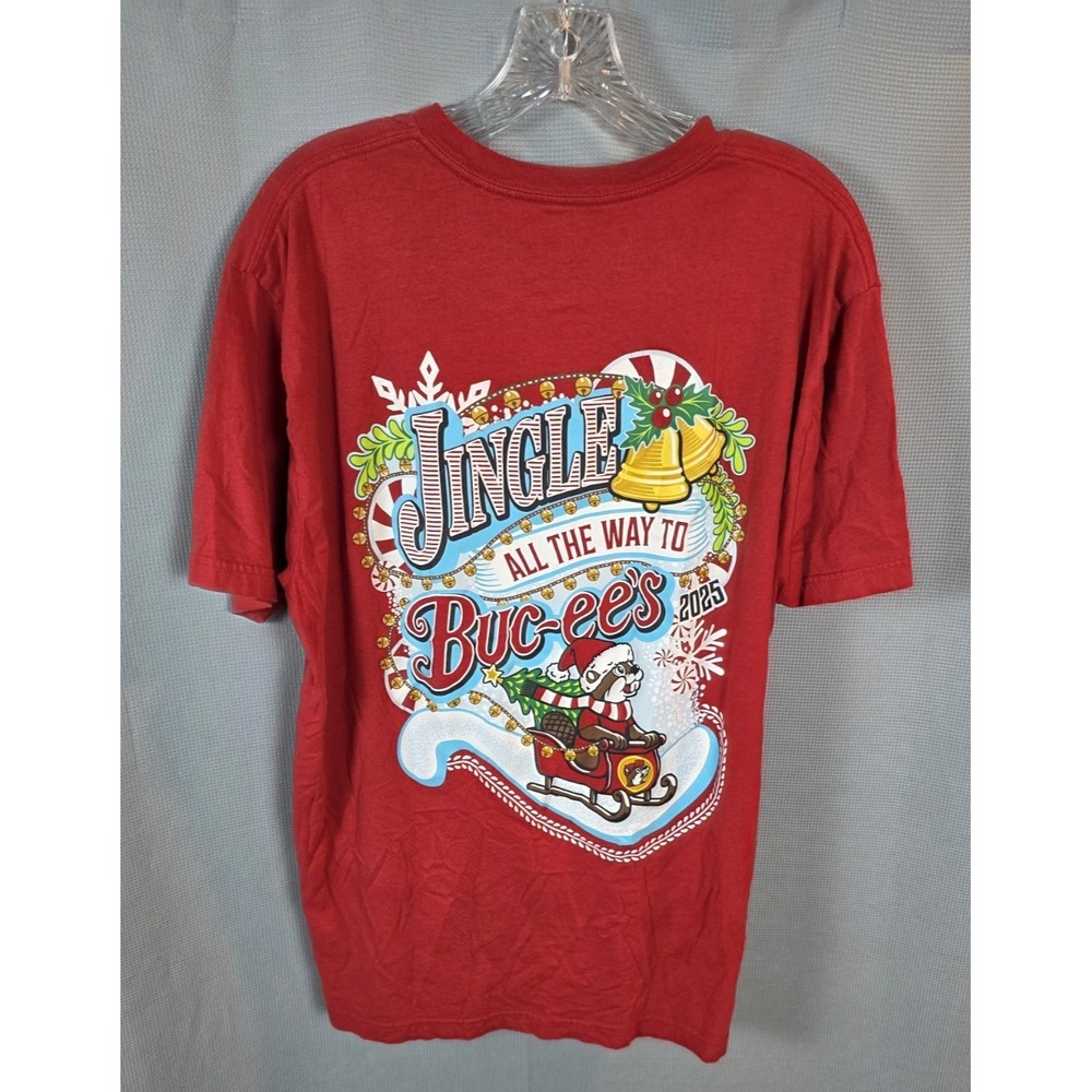 Buc-ee's 2025 Christmas Red T- Shirt "Jingle" XL Bucees